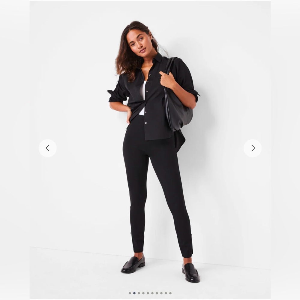 Spanx Ponte Zip Leggings - Petite Large